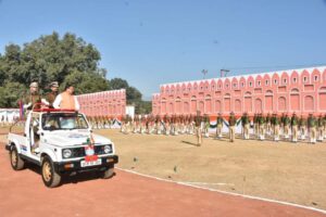 मुख्यमंत्री पुष्कर सिंह धामी ने  होमगार्ड्स एवं नागरिक सुरक्षा के स्थापना दिवस कार्यक्रम में रैतिक परेड का निरीक्षण किया