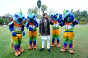 38वें राष्ट्रीय खेल  का  शुभंकर ‘मौली’ सीएम आवास पहुंचा
